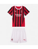 AC Milan Domácí dres pro děti 2024-25 Krátký Rukáv (+ trenýrky)